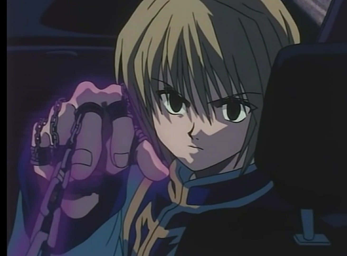 Finger Chains Kurapika Pfp, Which Refers To A Computer Or Mobile Wallpaper Featuring Characters From The Anime Series Hunter X Hunter, Can Be Translated To Swedish As Fingerkedjor Kurapika Pfp. Wallpaper