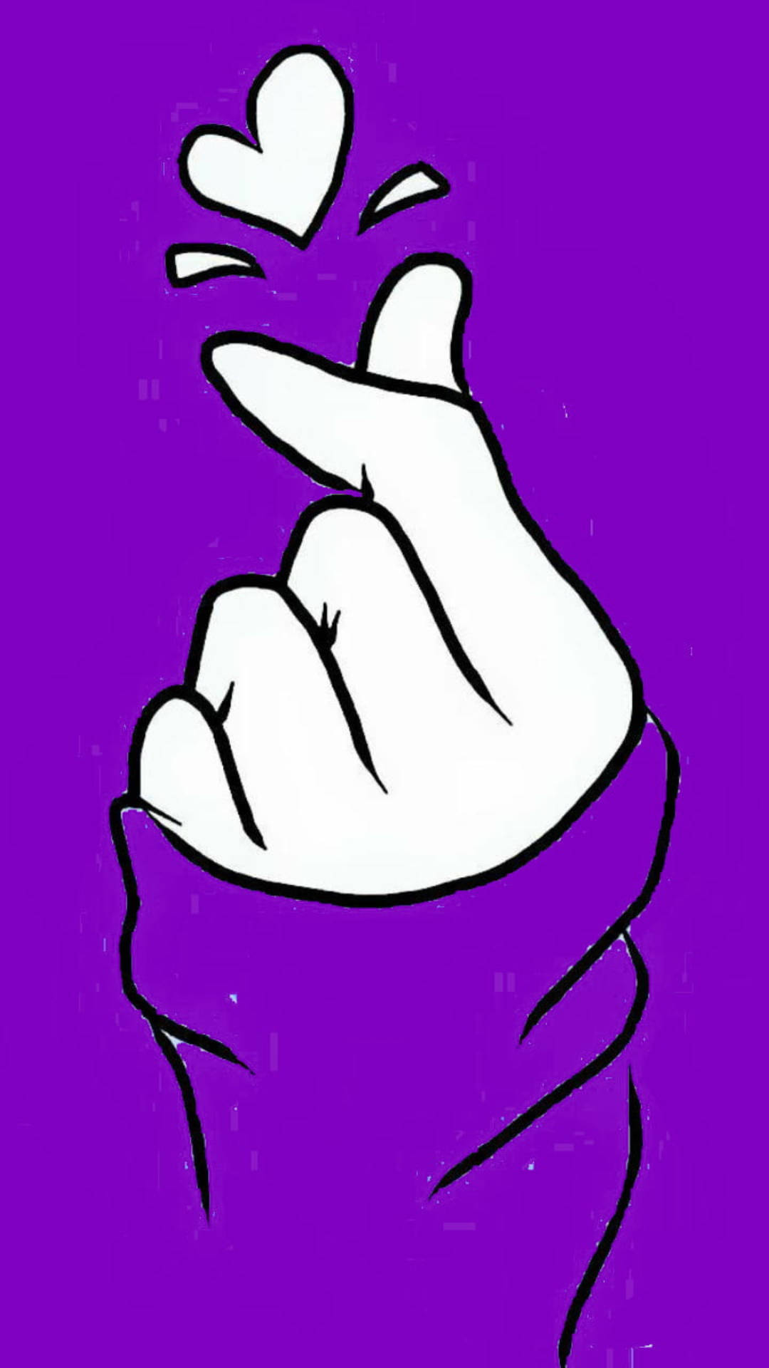 Finger Hjerte Ultraviolet Wallpaper