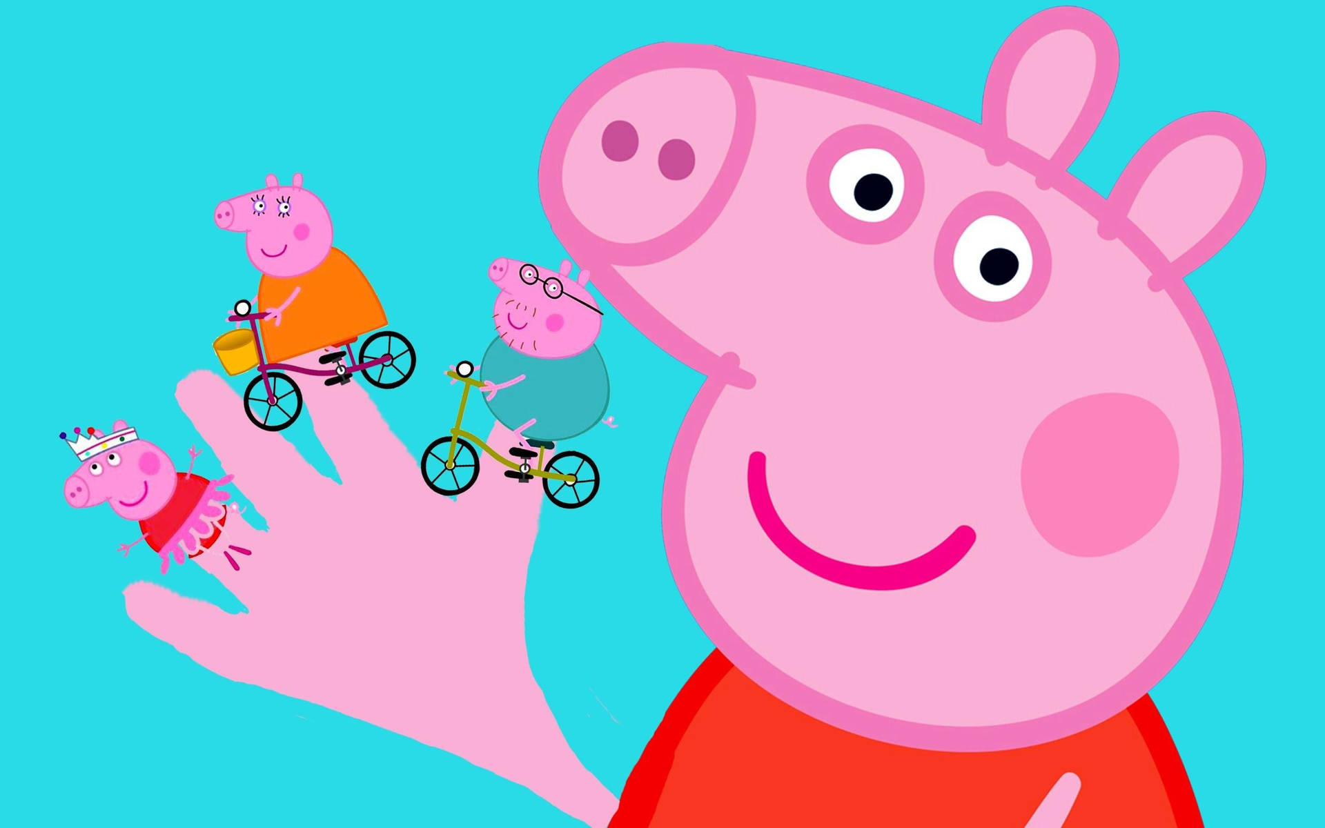 Peppa Pig giving you a wave! Wallpaper