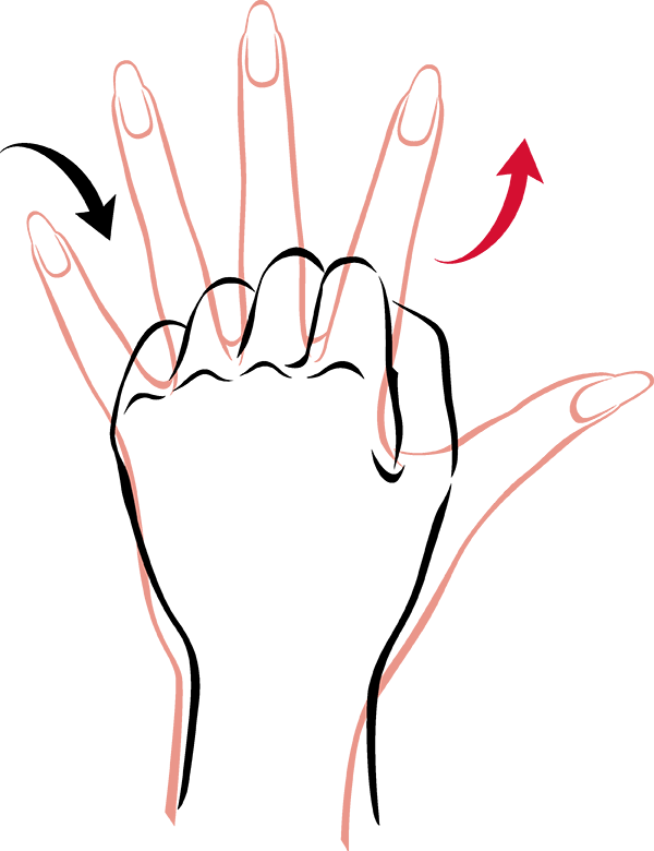 Finger Stretching Exercise Illustration PNG
