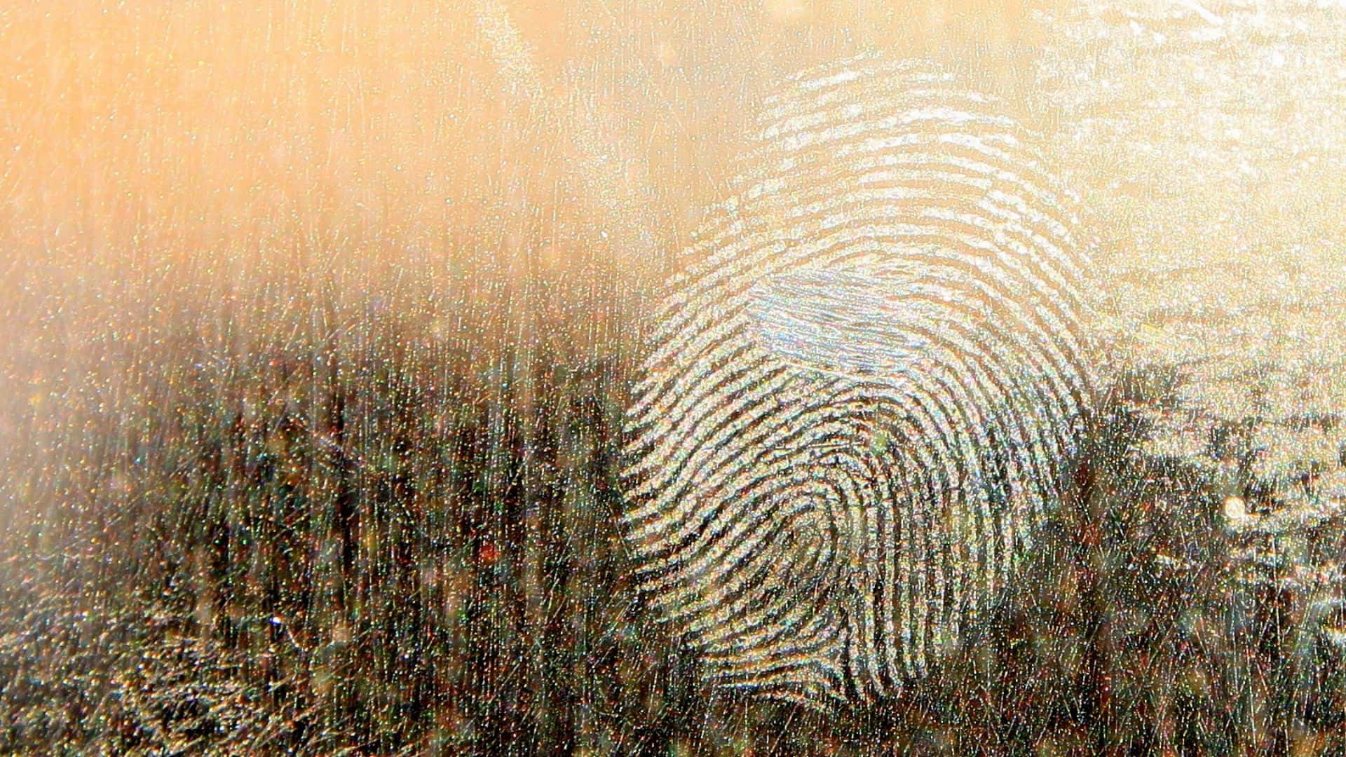 Unique Fingerprint Pattern on Dark Surface