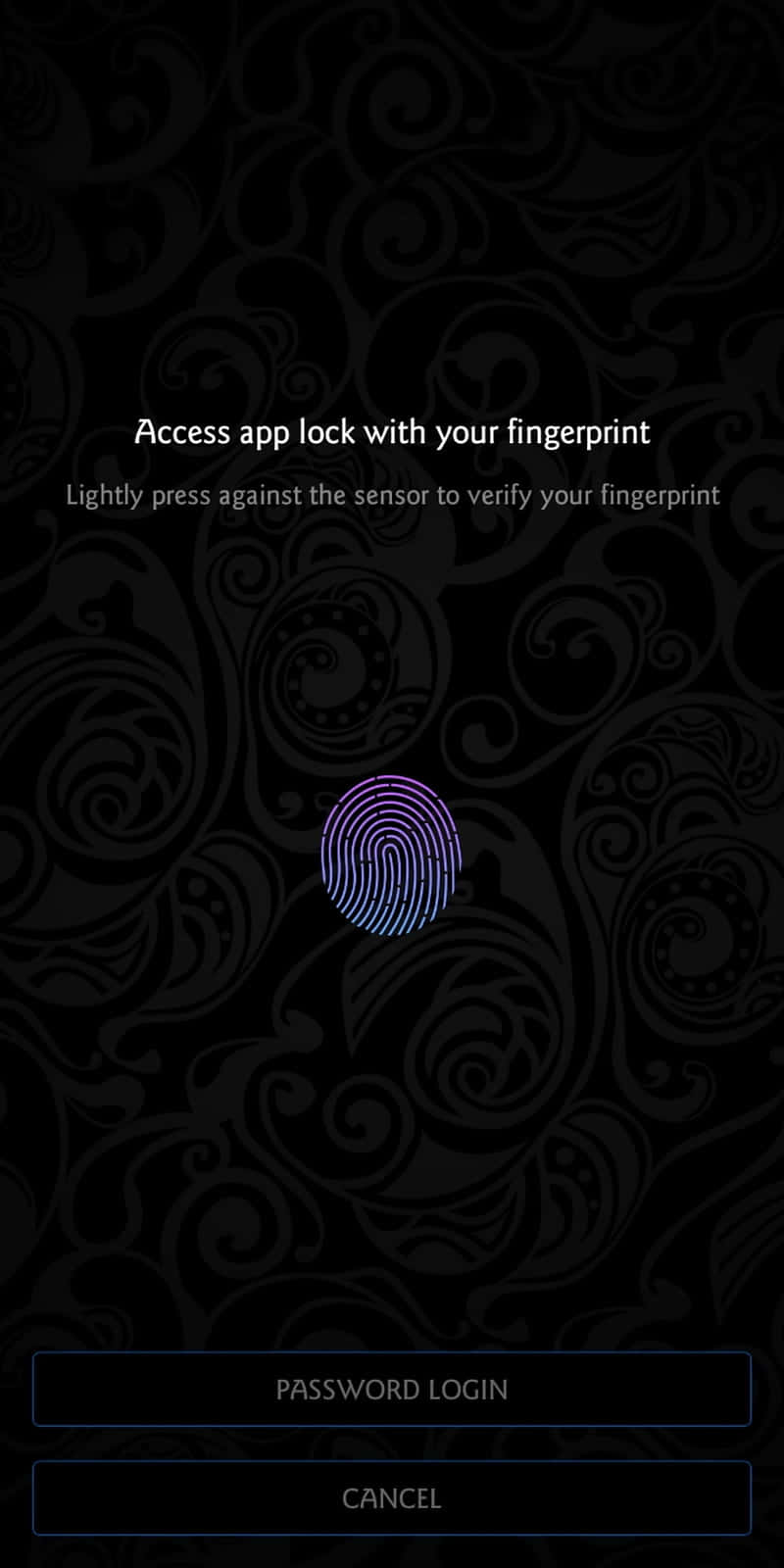 Fingerprint Authentication App Screen Wallpaper