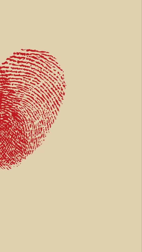 Fingerprint Corresponding To A Heart Sign Wallpaper