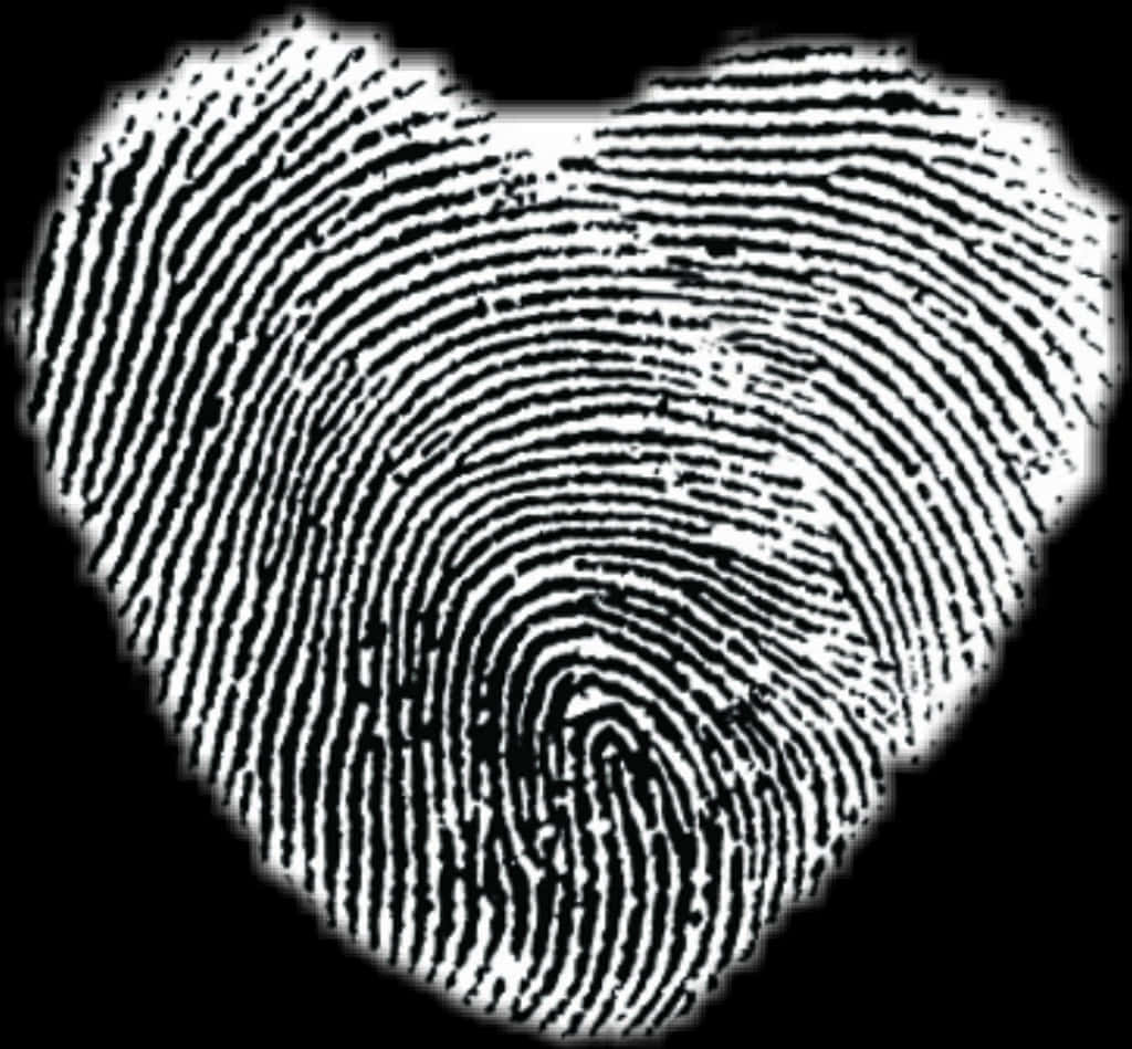 Fingerprint Heart Pattern PNG