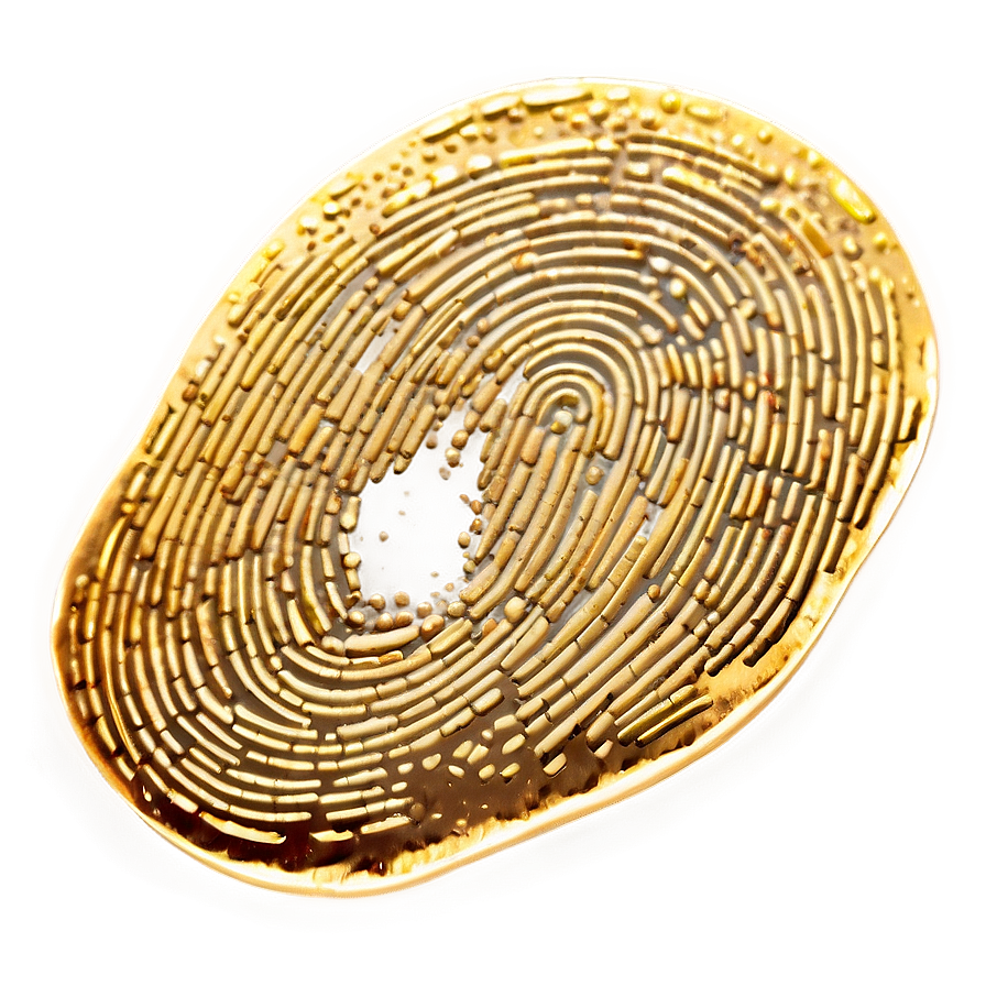 Fingerprint In Golden Color Png 05242024 PNG