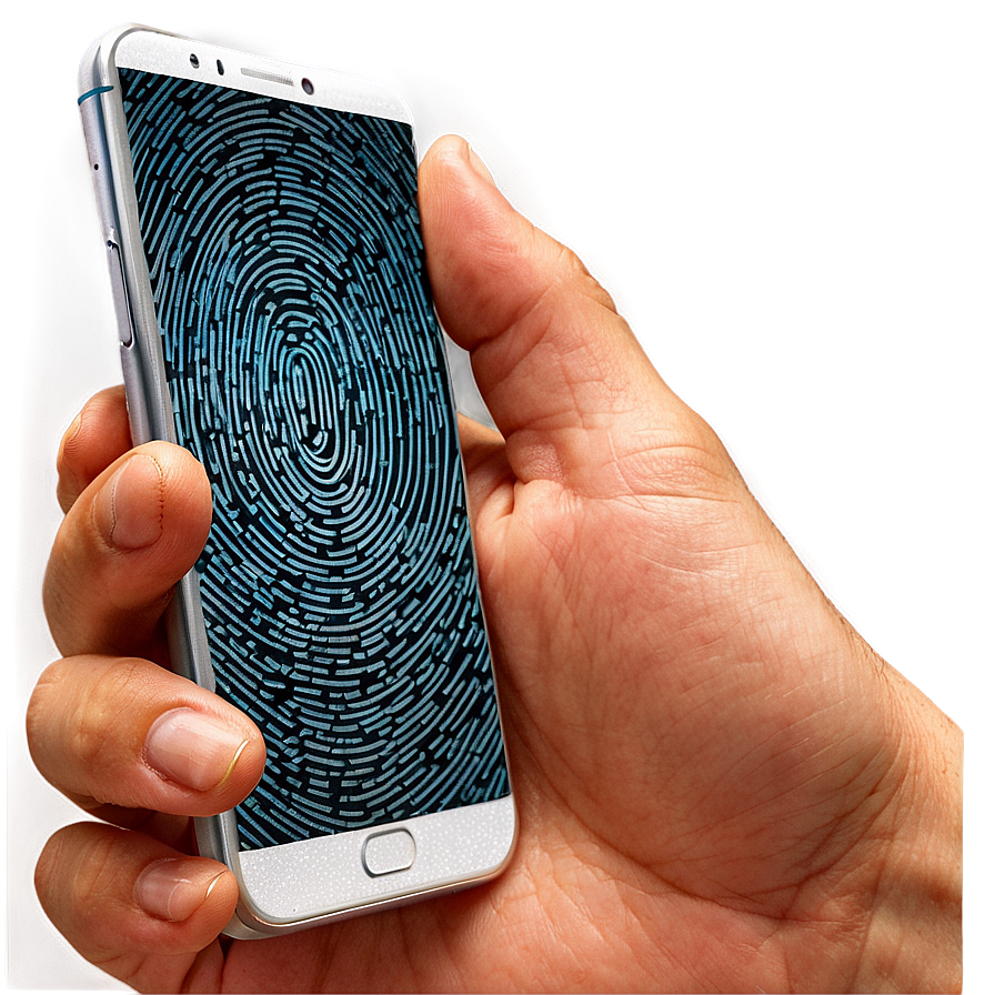 Fingerprint On Smartphone Screen Png 27 PNG