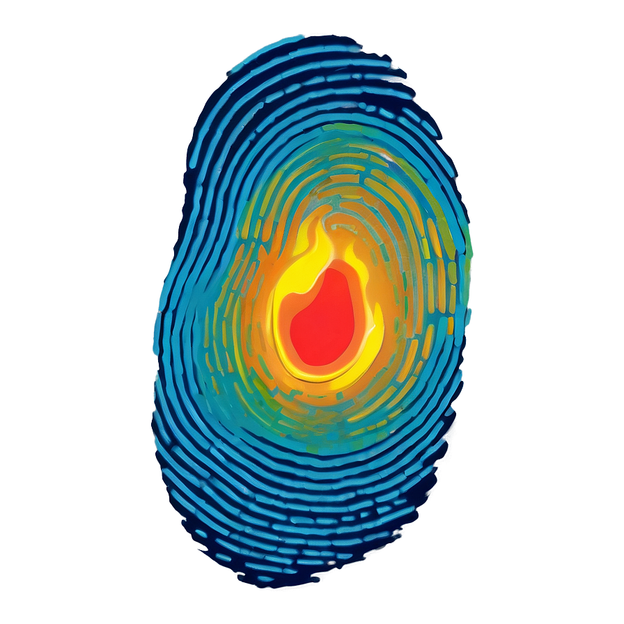 Fingerprint With Fire Effect Png 21 PNG