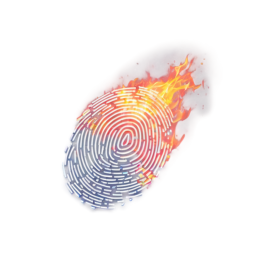Fingerprint With Fire Effect Png 81 PNG