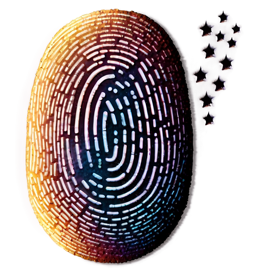 Fingerprint With Stars Background Png Qvi71 PNG