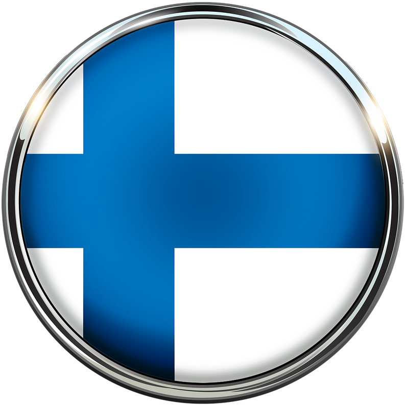 Finland Flag Button PNG