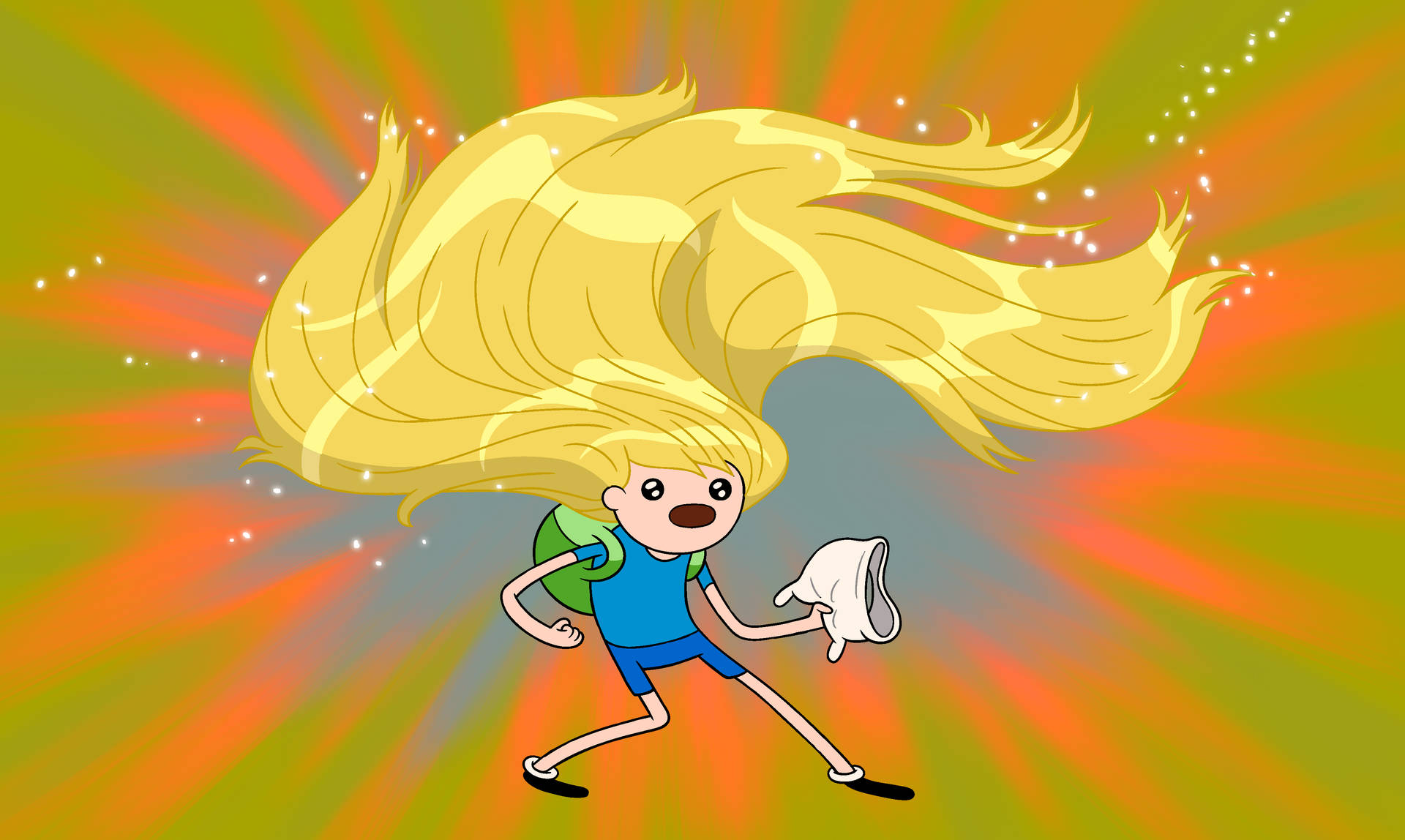 Finn With Hair Adventure Time Laptop Wallpaper