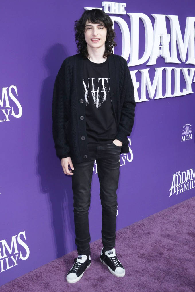 Finn Wolfhard Addams Family Red Carpet Background