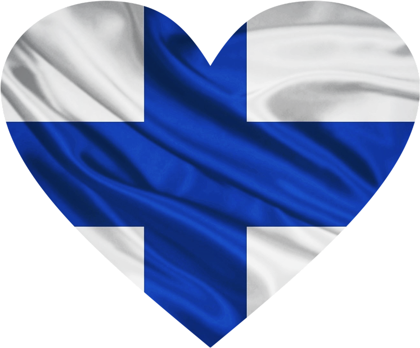 Download Finnish Flag Heart Shaped | Wallpapers.com