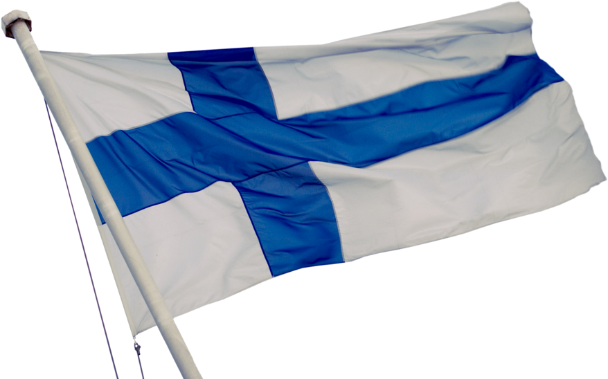 Finnish National Flag Waving PNG