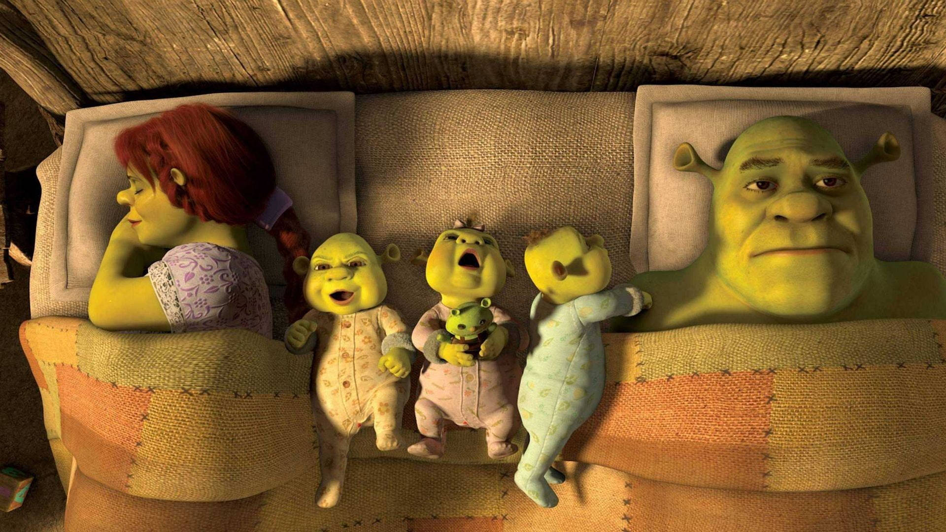 Fiona, Triplets, And Shrek Pc Background