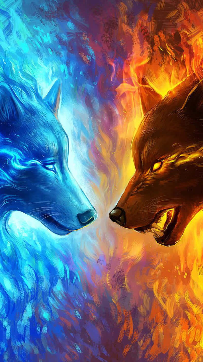 Fire And Ice Coyotes Background