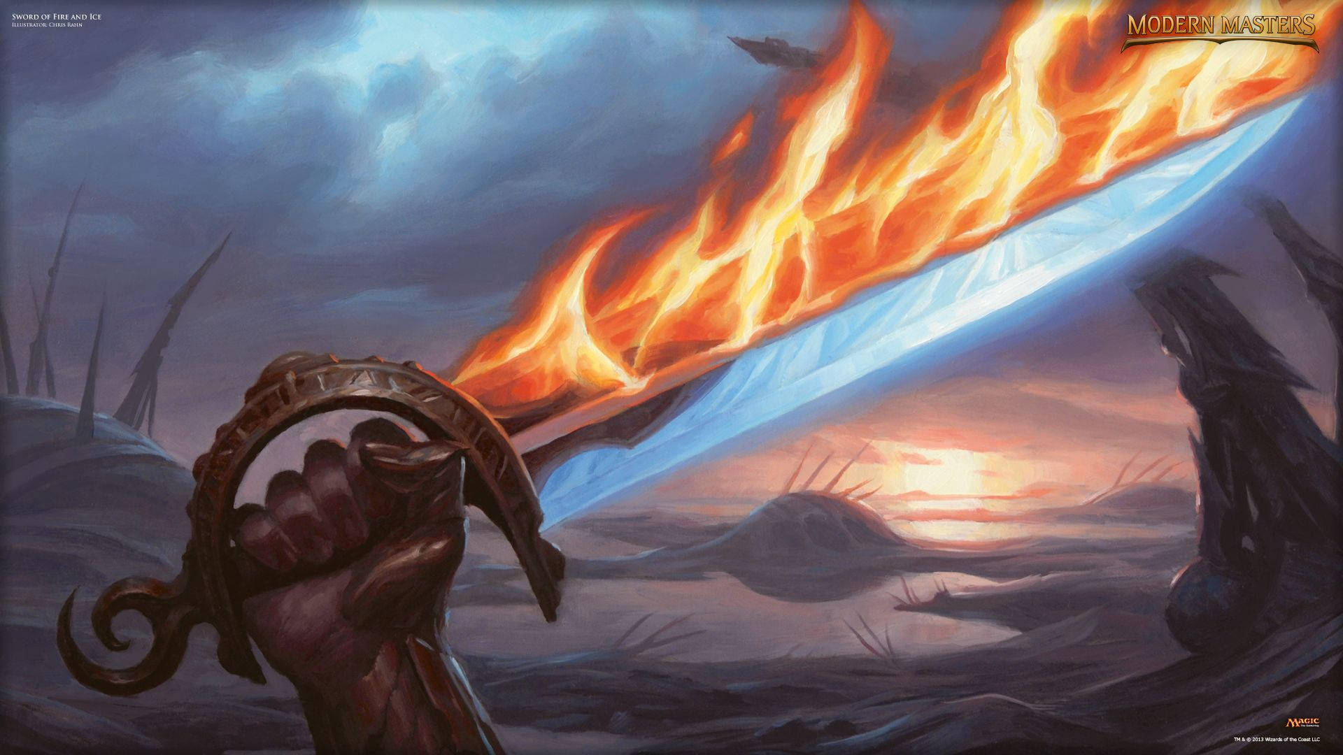 Fire And Ice Sword Wallpaper