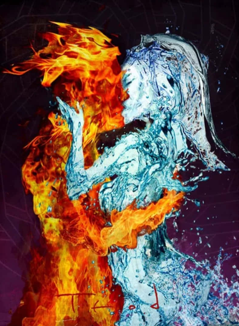 Fire and Water – An Unprecedented Combination Wallpaper