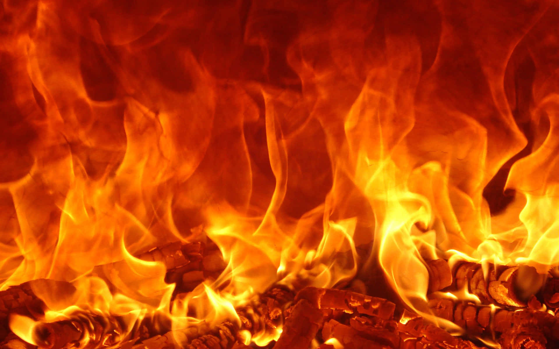 a close up of a fire with flames