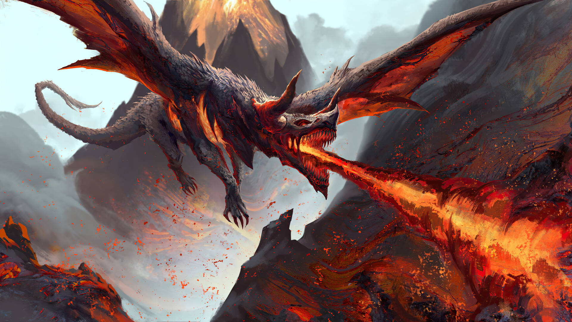 Fire-breathing Lava Dragon