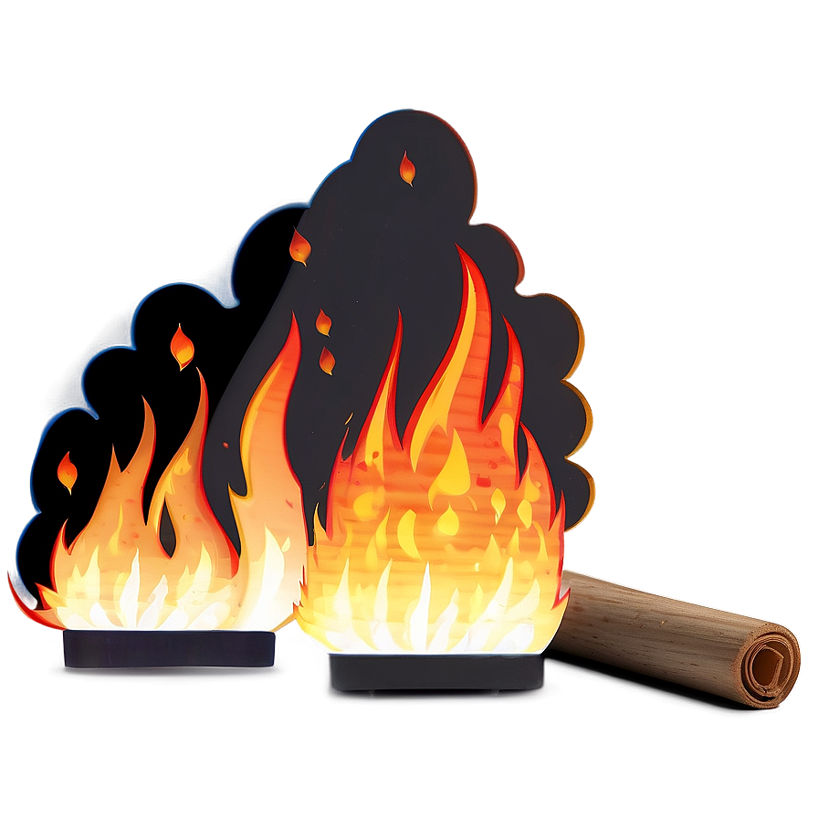 Fire Cartoon Scene Png 06212024 PNG