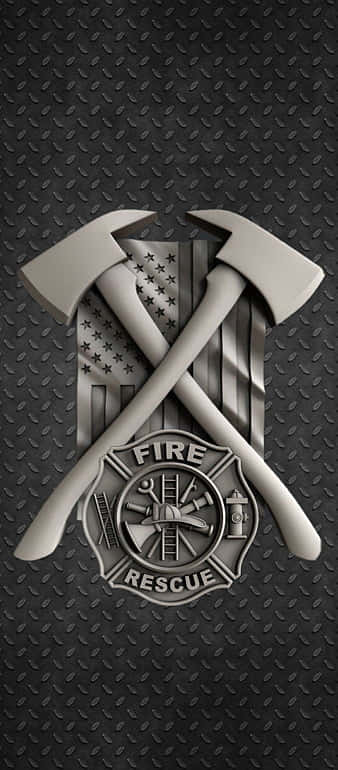 Fire Department Steel Logo Wallpaper