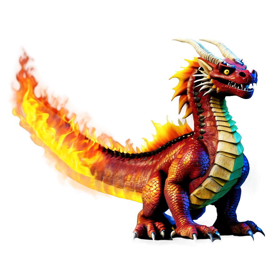 Fire Dragon B PNG