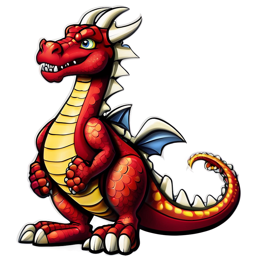 Fire Dragon Cartoon Png 06212024 PNG