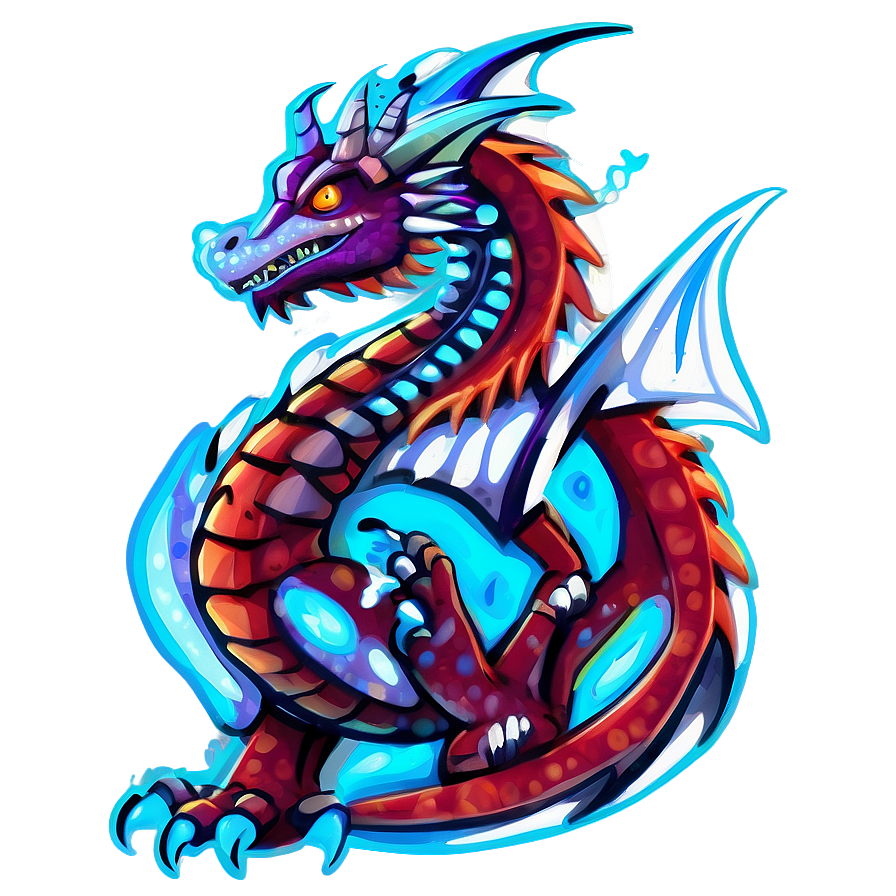 Fire Dragon Illustration Png Mal PNG