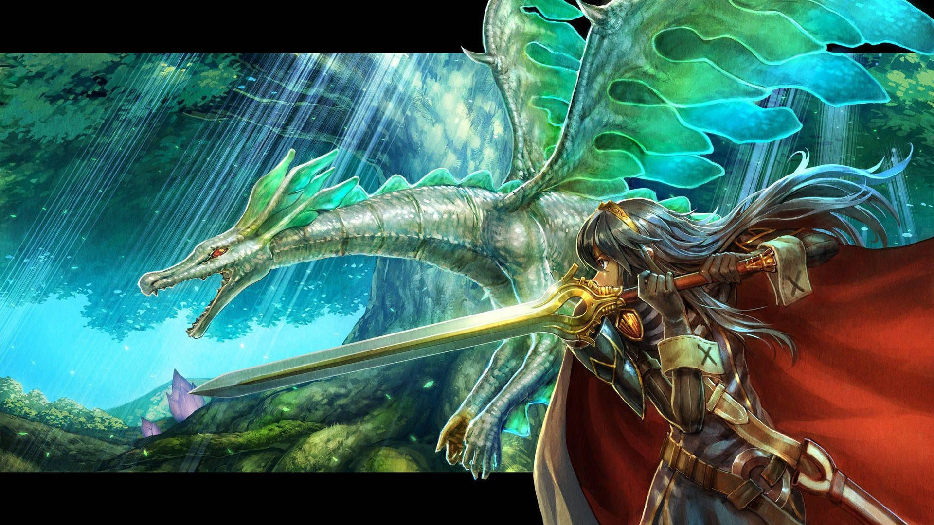Fire Emblem Warriors Lucina And Dragon Wallpaper