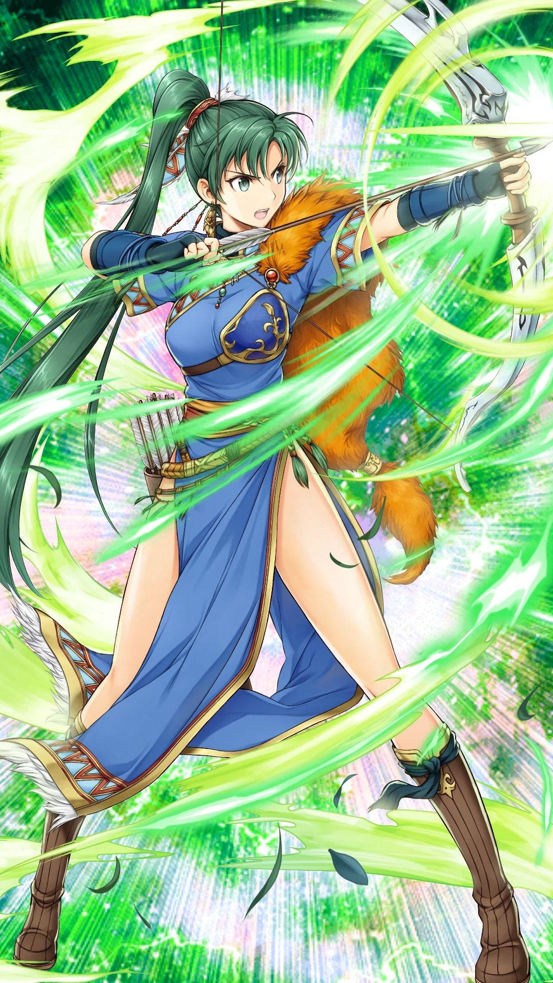 Fire Emblem Warriors Lyn With Bow And Arrow Wallpaper