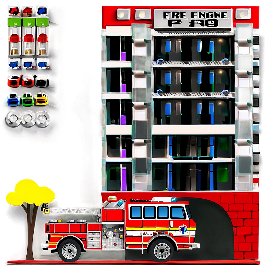 Fire Engine Car Vector Png 06202024 PNG