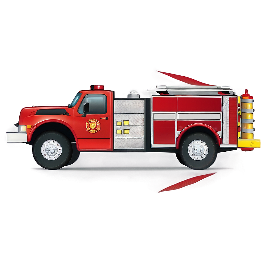 Fire Engine Car Vector Png Omm51 PNG