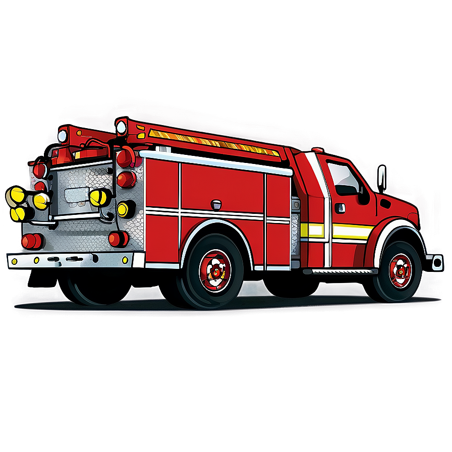 Fire Engine Car Vector Png Tht PNG