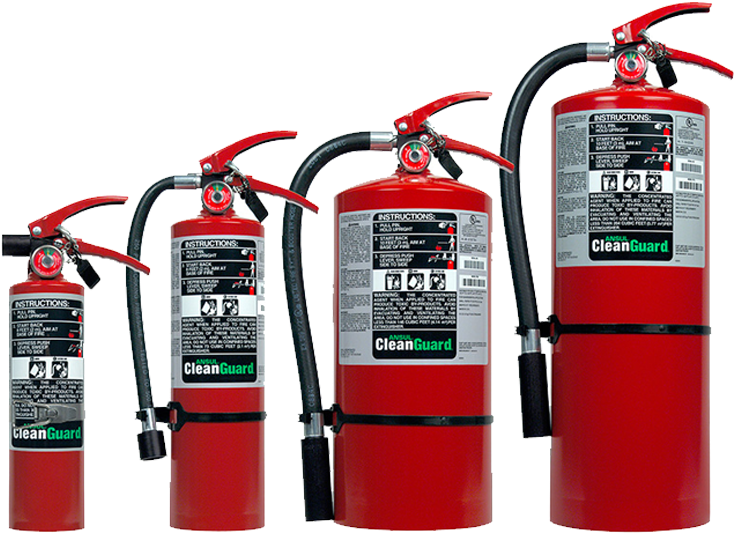 Fire Extinguishers Variety Sizes PNG