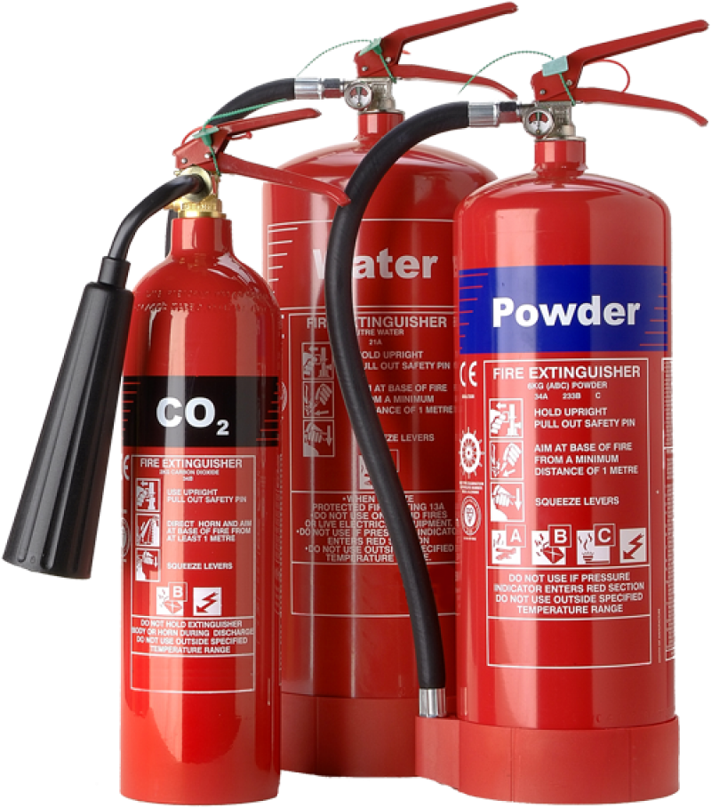 Fire Extinguishers Variety Types PNG
