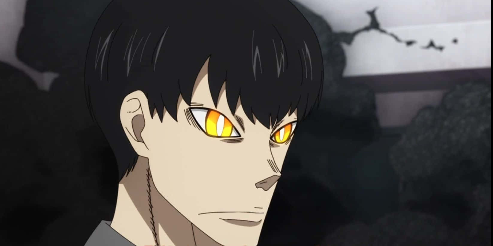 Fire Force Karakter Yuichiro Kurono Nærbilde Bakgrunnsbildet