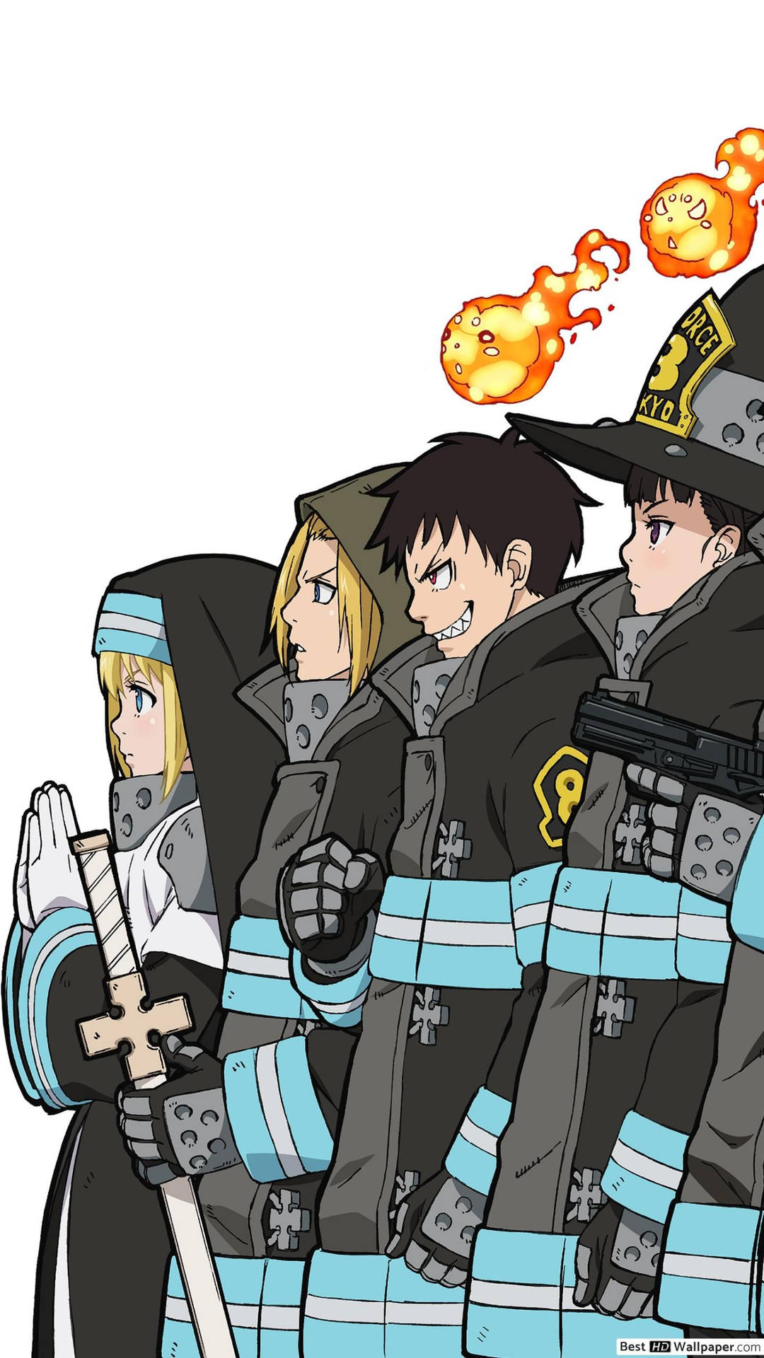 Fire Force Anime Mobile Wallpaper HD - Team Members