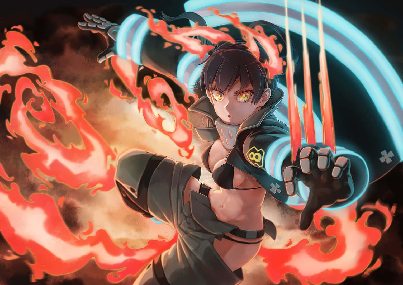The Joker of Fire Force Activates His Power Wallpaper