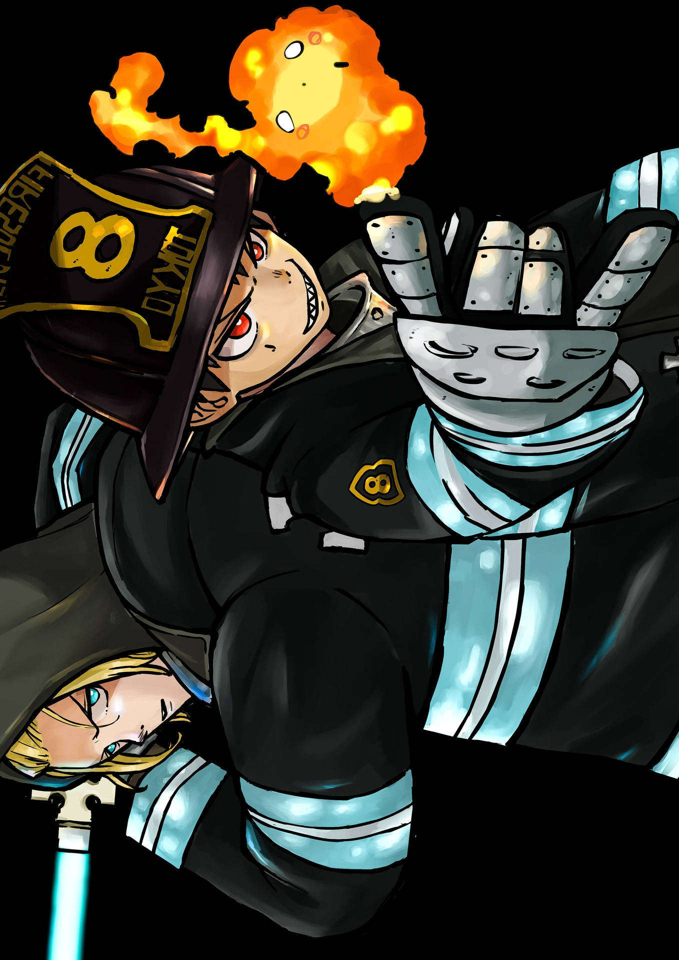 Fire Force Shinra And Arthur Background