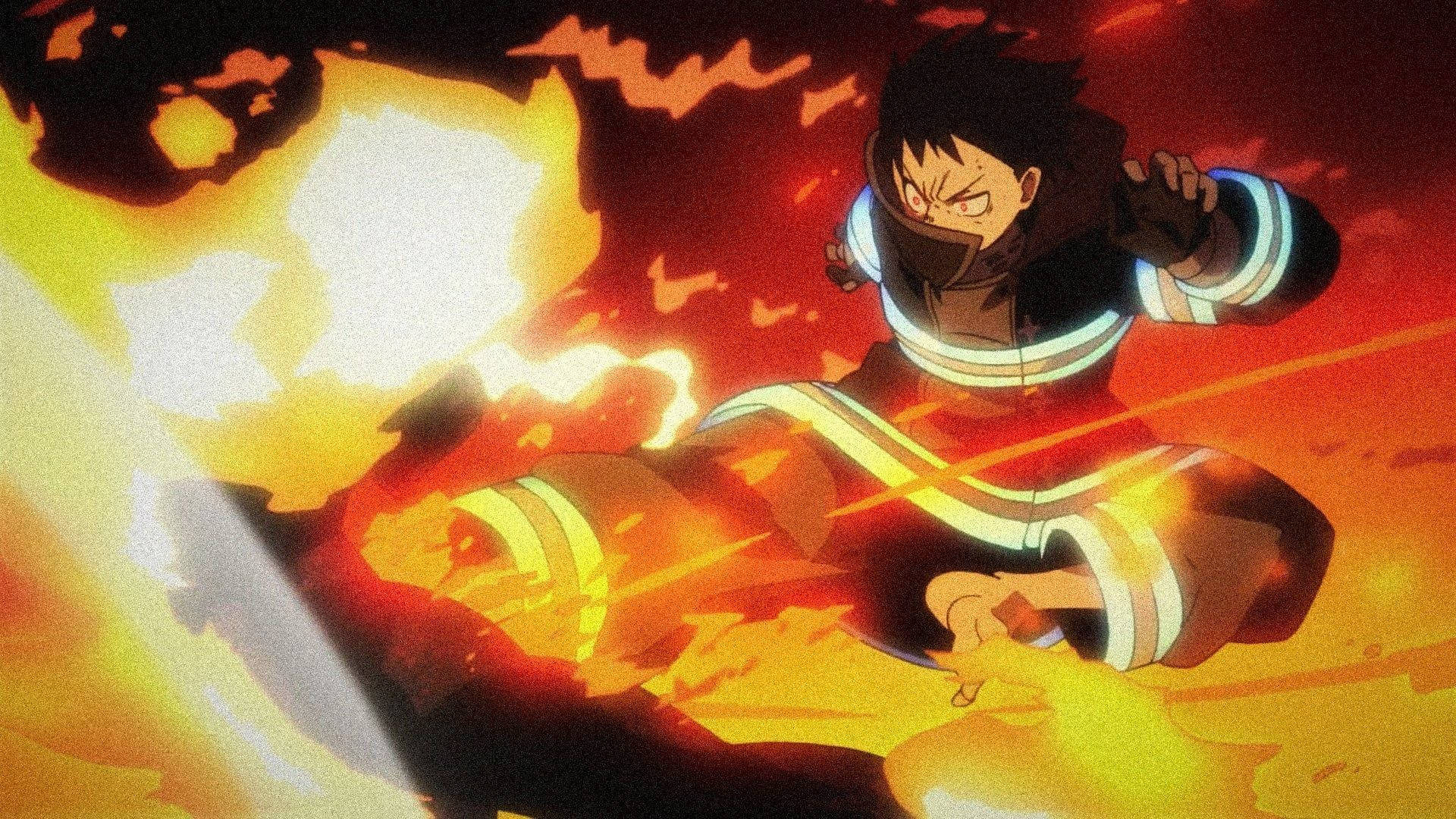 Fire Force’s Shinra Blazes Into Action Wallpaper
