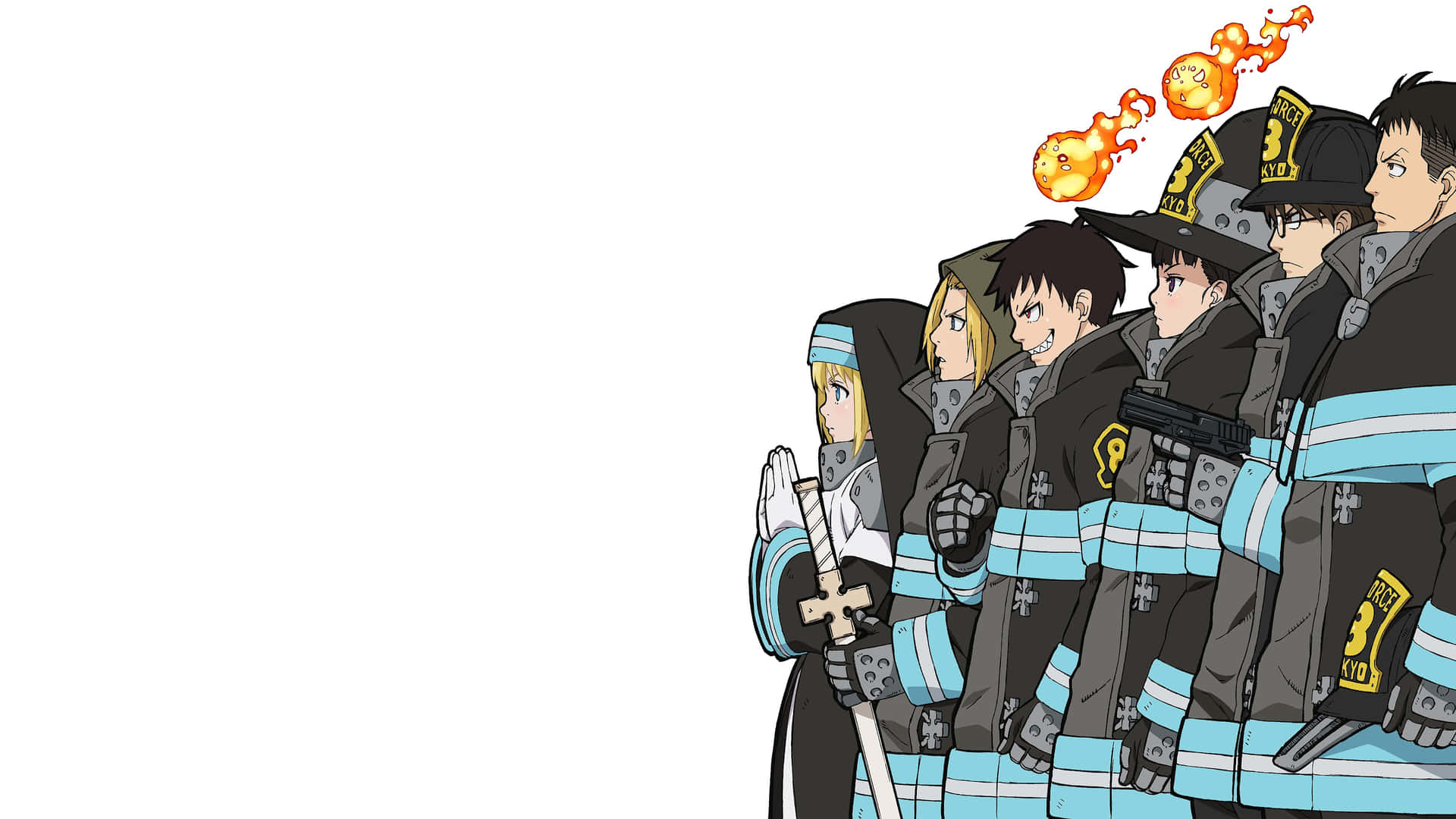 Profil De L'équipe De Fire Force Fond d'écran