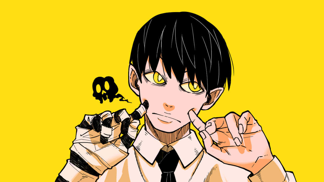 Fire Force Yuichiro Kurono Portrett Bakgrunnsbildet