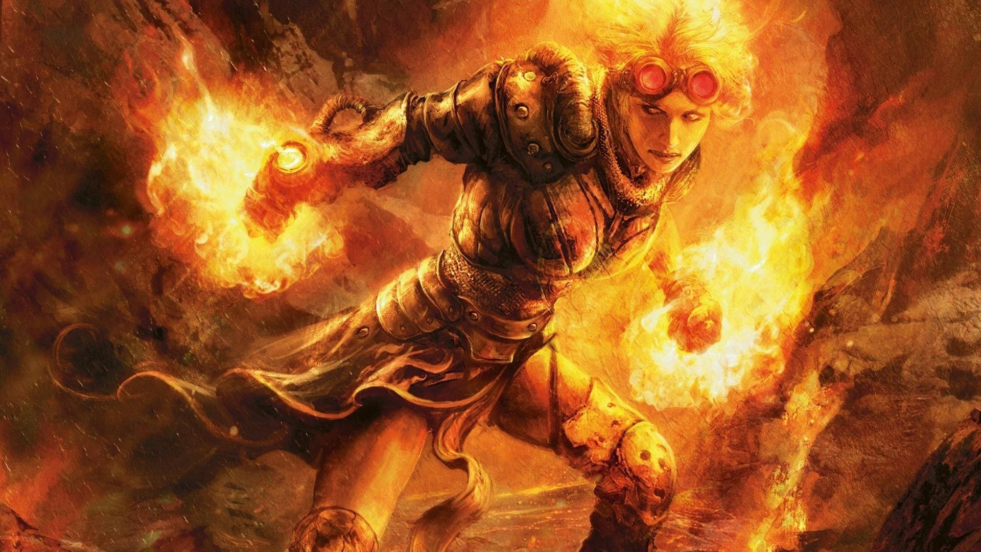 Fire Girl With Fiery Hands