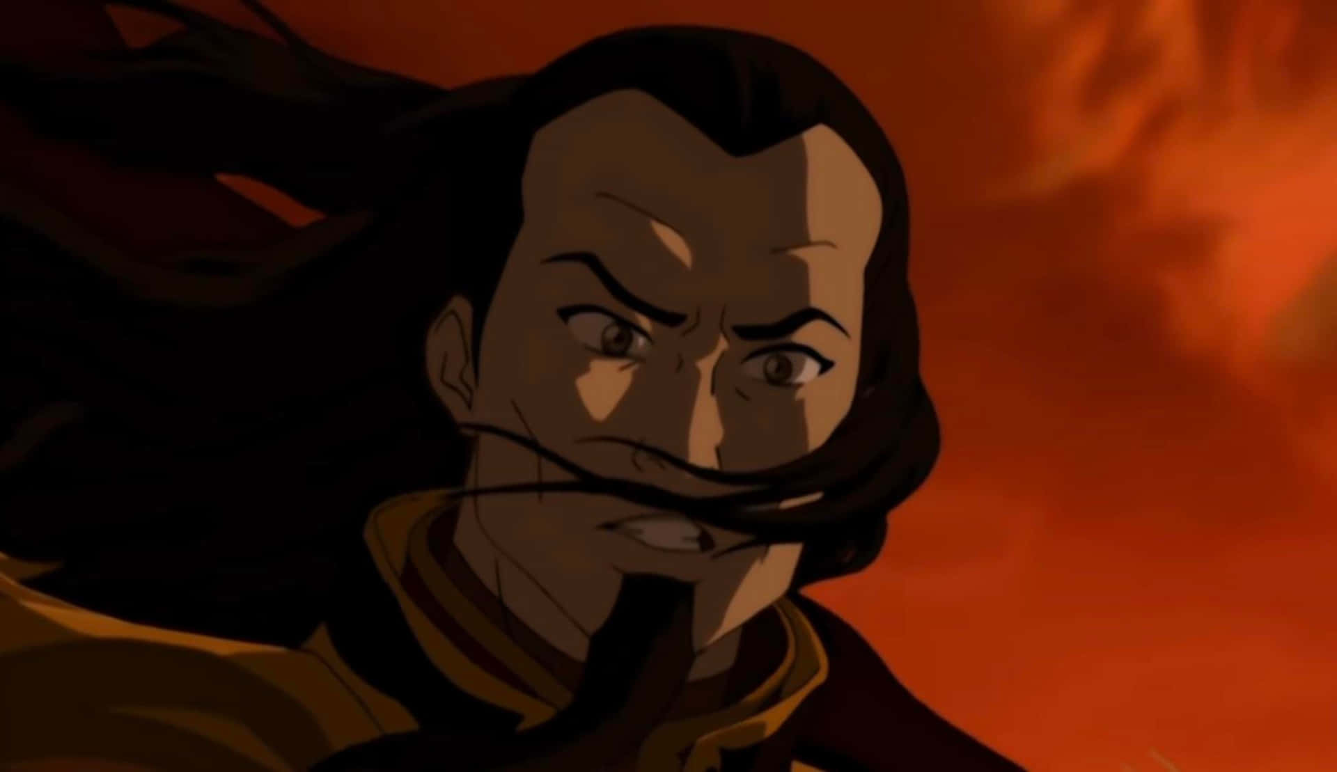 Fire Lord Ozai Intens Uttrykk Bakgrunnsbildet