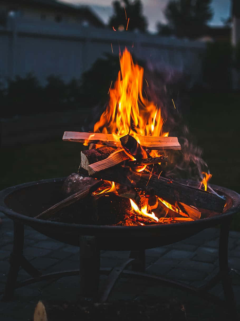 Fire Pits Burning Logs Campfire Wallpaper