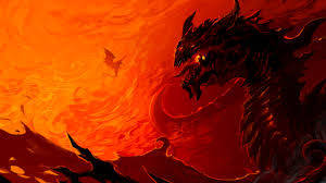 Fire Shadow Red Dragon Wallpaper