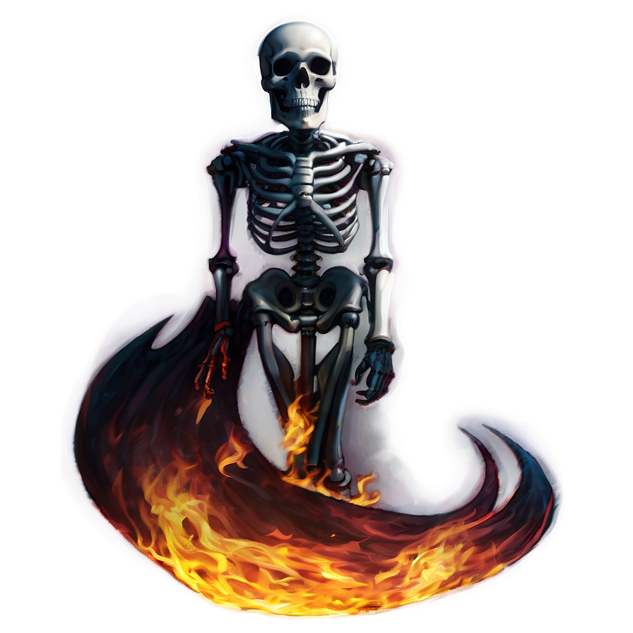 Fire Skeleton Png 05032024 PNG