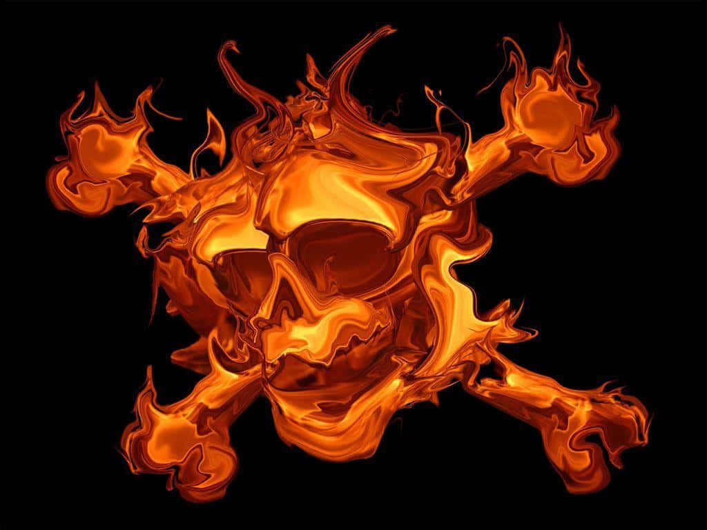 Fire Skull 1024 X 768 Wallpaper