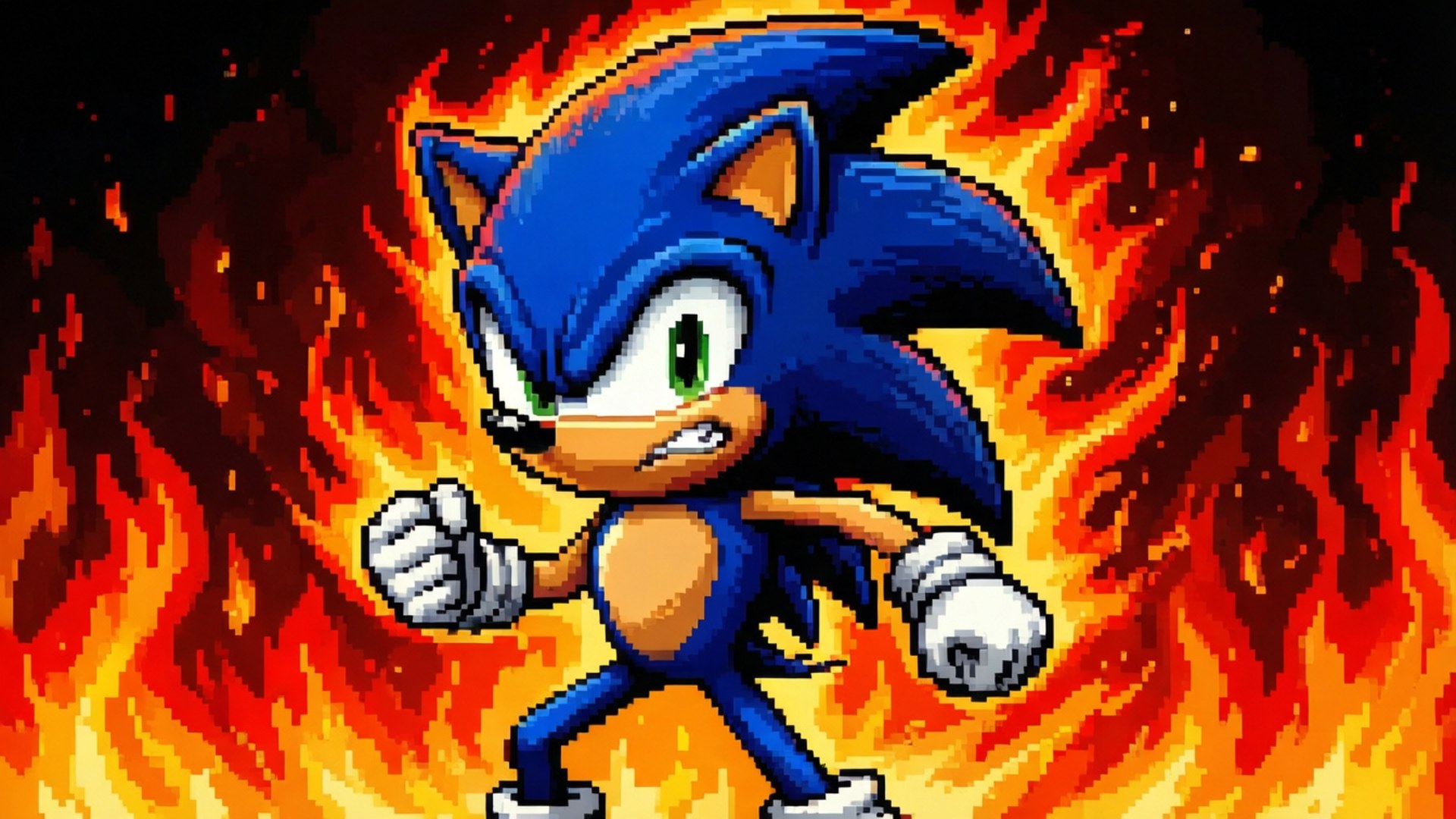 Fire Sonic Wallpaper